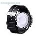 Big Face Sports Watches for Men, Blcot Waterproof Multifunction Wrist Digital Watch in Black Silicone Strap