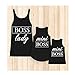 Boss Lady & Mini Boss Mommy & Me Mother Daughter Matching Tank Tops TShirts Set Girls Baby Women - Proudly Made in USA by Mia Belle Baby