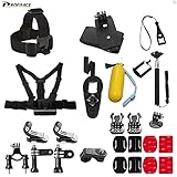 DROGRACE Action Camera Accessories Bundle Kit Compatible for GoPro HERO 6,5 Black/Session, AKASO, DBPOWER, YI, Campark, Crosstour, FITFORT, EKEN, APEMAN Sports Action Camera, Outdoor Sports kit