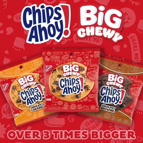 CHIPS AHOY! BIG CHEWY CHOCOLATE CHIP COOKIES, CHOCOLATEY BROWNIE, 2.5 OZ (1 COOKIE PER PACK)