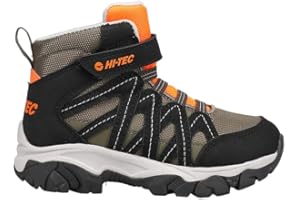 HI-TEC Ravus Blast Mid Boys Hiking Boots, No Tie Lightweight Breathable Outdoor Trekking Shoes, Little Kid and Big Kid Sizes 1 to 7