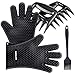 GDEALER Silicone Gloves - Meat Claws - Heat Resistant Grilling Oven Gloves Mitts Set BBQ Cooking Gloves with Meat Shredder and Silicone Basting Brush for Cooking, Grilling, Baking, Barbecue