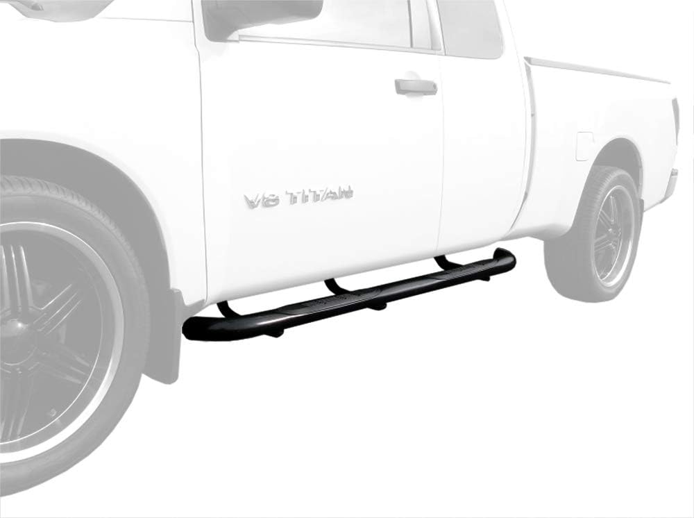 Tyger Auto Compatible with 2004-2021 Nissan Titan Extended Cab & King Cab Black 3" Side Step Rails Nerf Bars Running Boards (2pcs with Mounting Bracket Kit)