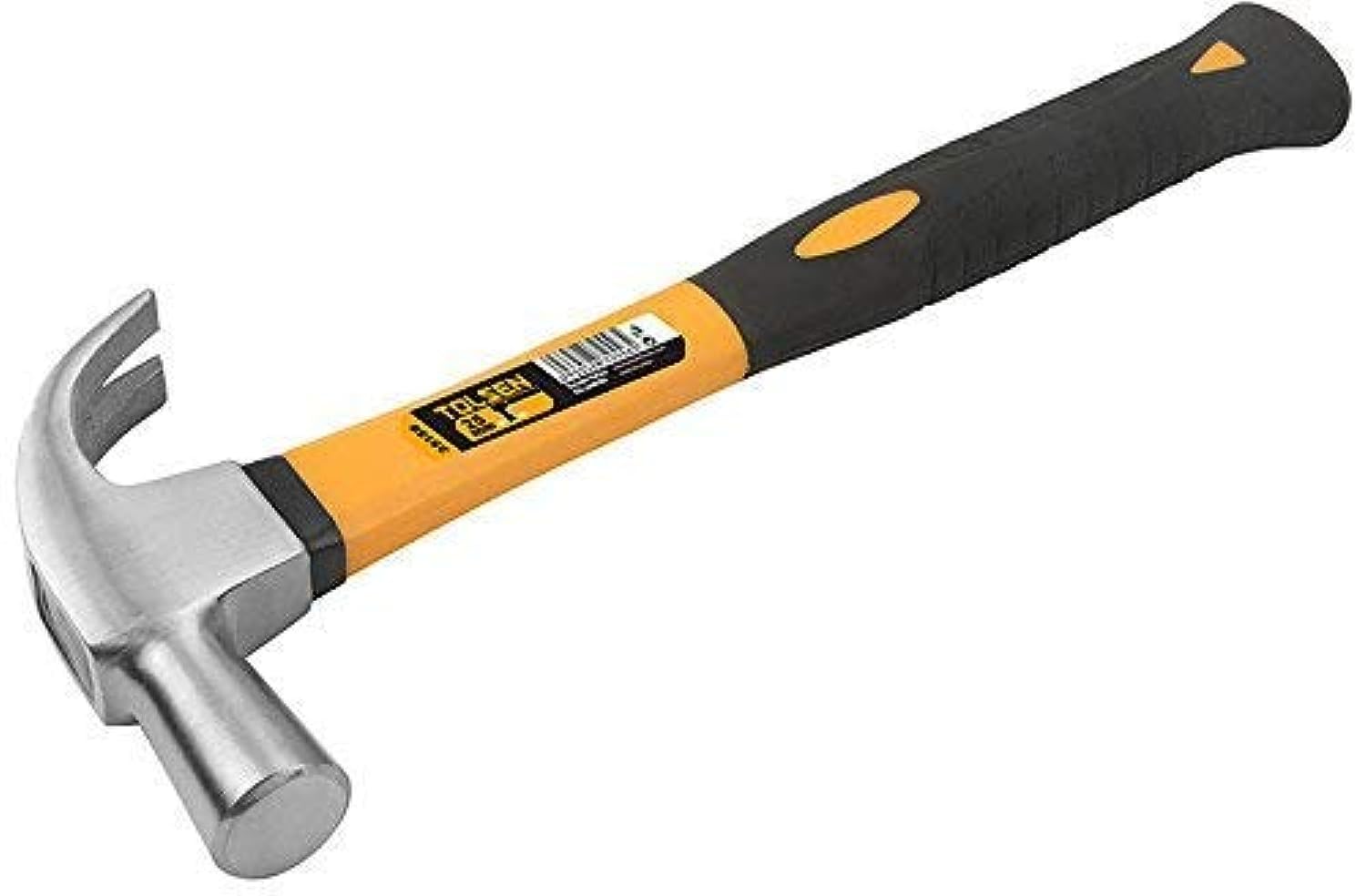 Claw Hammer 16Oz -25mm Fiberglass Handle Heat Treated Carbon Steel Polished Patented Soft Grip Handle