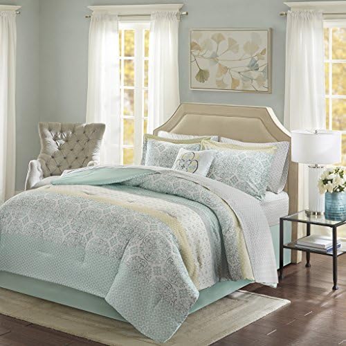 Sybil Complete Comforter and Cotton Sheet Set Green Full