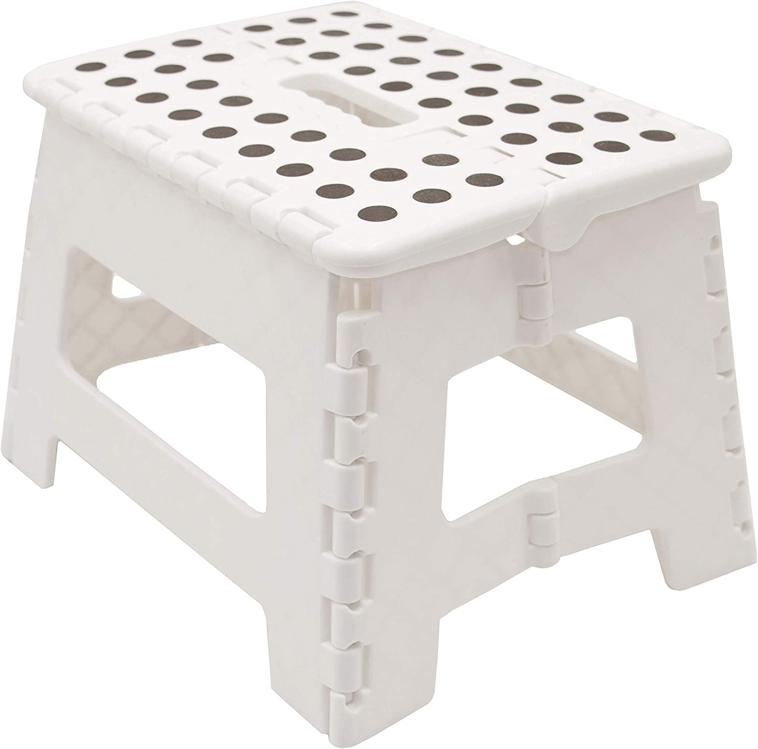 BSSTORE Space-saving stool 30x22x22 in plastic with non-slip top (Grey)