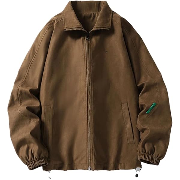 SWJGLITTR Men's Corduroy Bomber Jacket Lightweight Full Zip Solid