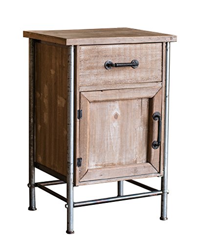 Parisloft Rustic Distressed Wood/Metal Farmhouse Industrial Fully Assembled Storage Cabinet Shabby Chic Console (19.7" L)