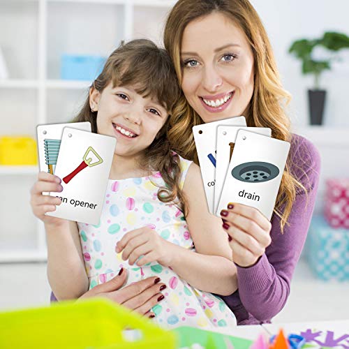Little Champion Reader Set 6 Flash Cards for Toddlers - 203 Kitchen, House, Bathroom, Furniture & School Common Object Flash Cards - Learning for Baby Toddler Preschool Kindergarten - Thumbnail 5