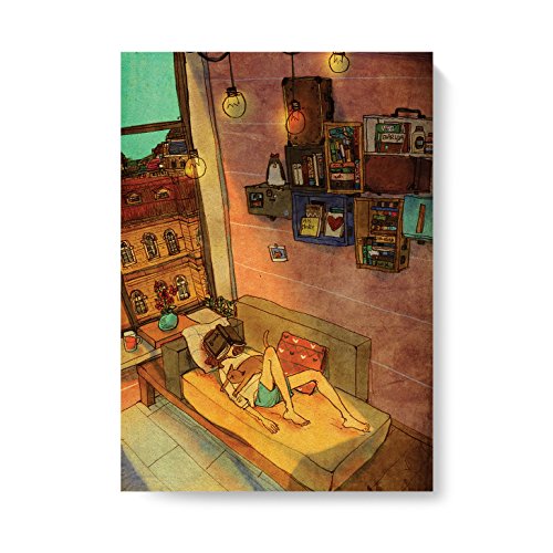 Illustrator Puuung, Wooden Frame Canvas Artwork, A4 Size (Sometimes)