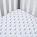 Dwell Studio Safari Skies Cotton Super Soft Fitted Crib Sheet, Blue/White Giraffe