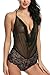 Sweetnight Women Sexy Lingerie Teddy One Piece Lace Chemise Babydoll V Neck Halter Bodysuit Sleepwear