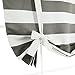 Deconovo Gray Striped Blackout Window Curtains Thermal Insulated Grey and Greyish White Striped Curtains Tie Up Curtains for Bedroom 46W X 63L Gray 2 Panels
