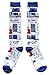 Hyp Star Wars R2-D2 Ugly Sweater Pattern Junior/Women's Christmas Socks Shoe Size 4-10