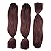 3 Pack 33# Jumbo Braids Hair Kanekalon Crochet Braiding Hair 48inch African Collection Xpressions Synthetic Fiber Braiding Hair Extensions 57g/pack color Red
