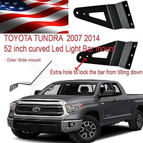 for Toyota Tundra 52 inch Straight or Curved Led Light Door roof Mount Bracket 2007 2014