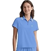 Medical Scrubs for Women Top, Zipper Front Polo Scrub Top, Shirt for Women, One Chest Pocket, 4 Way Stretch