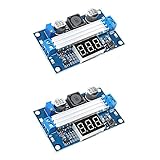 Onyehn LTC1871 DC-DC Boost Step-up Voltage Converter Module 100W High Power Adjustable Output 3.5-35V Power Regulator Board with LED Voltage Meter (2pcs of Pack)