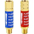 VAPHY Oxygen Acetylene Flashback Arrestors Set Regulator End 9/16-18 Threads B Size