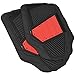 Motor Trend FlexTough 2 Tone Rubber Car Floor Mats for Auto - Heavy Duty All Season Black & Red