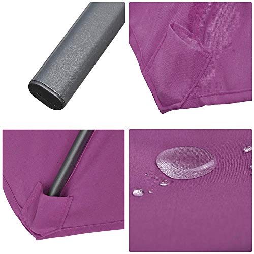 Yeshom 9 ft Outdoor Garden Patio Umbrella 8 Ribs Table Umbrella Pool Beach Yard Tilt with Hand Crank UV Protection
