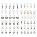 KeyZone 65 Pieces Hair Charms Hair Braid Rings Silver Butterfly Birds Leaves Shell Pendant Charms Rings Set Hair Clip Headband Accessories