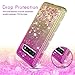 HATOSHI Samsung Galaxy S10 Plus Case (Not Fit S10/S10e) with Screen Protector for Girls Women, Glitter Quicksand Floating Sparkle Bling Diamond Cute Phone Case Cover for Galaxy S10+ (Pink/Gold)
