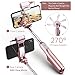 Mpow Selfie Stick Bluetooth, with 360 Degree Led Fill Light and Rear Mirror, Adjustable Head & a Carrying Bag, Fits for iPhone X/8/8P/7/7P/6s/6P/5S/SE, Galaxy S6/S7/S8/A7, Huawei and More