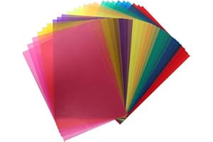 TIMESET 24Pcs 8.5 x 11 Inch Transparent Color Correction Lighting Gel Filter - Colored Gel Light Filter Plastic Sheet - 8 Assorted Colors