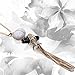 eManco Bohemian Geo White Natural Stone Alloy Chain Tassel Pendant Long Necklaces for Women