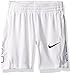 NIKE Elite Girls' Basketball Shorts, White/Black/Black, Medium