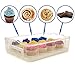 24 Large Cupcake Carrier, Two Tiered Holder, Cake Carrier, Stack and Store Cake Carrier