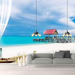 Wall Murals for Bedroom Great View from Balcony Removable Wallpaper Peel and Stick Wall Stickers - 66x96 inches