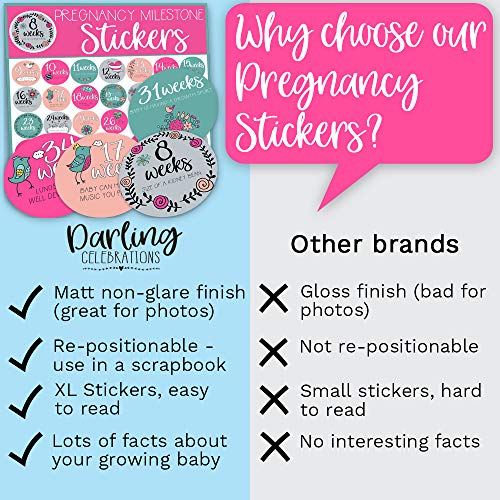 Pregnancy Weekly Stickers, Belly Stickers, Baby Bump Stickers ...