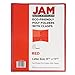 JAM PAPER Plastic Color POP Folders - 2 Pocket Durable Folders with Metal Prongs Fastener Clasps - Red - 6/Pack