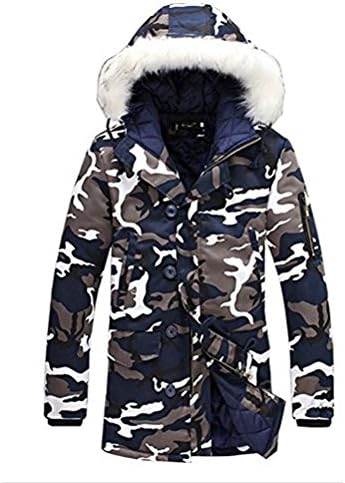 Mercea Men's Parka Long Coat Winter Fur Hooded Thick Down Big Tall Size Jacket