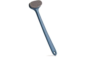 surlees Back Scrubber for Shower, Bath and Body Brush for Elderly, Men and Women, 15 Inch / 38 CM (Blue, Soft-6)
