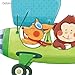 DECOWALL DA-1506B 3 Animal Biplanes Kids Wall Stickers Wall Decals Peel and Stick Removable Wall Stickers for Kids Nursery Bedroom Living Room d?cor