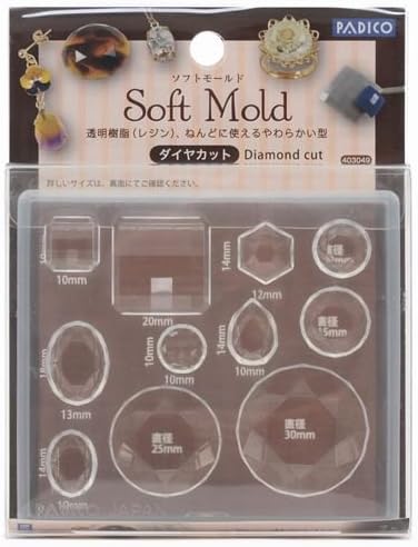 Soft mold for clay gem shape from Japan