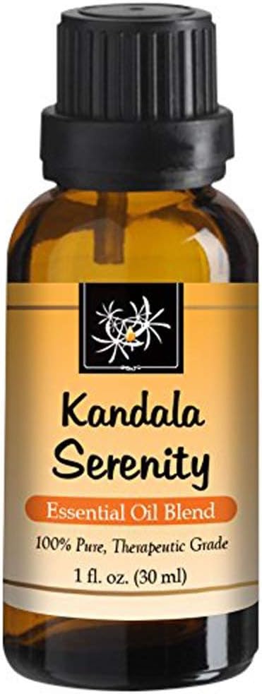 Serenity, Stress, Anxiety Relief Essential Oil Blend- 30ml - All Natural Serum- Therapeutic Grade Aromatherapy Mixture of Lavender, Marjoram, Cedarwood, Sage, Mandarin, Chamomile by Kandala