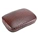 Oumurs Alligator Synthetic Leather Suction Cup Passenger Pillion Pad Seat Rectangle Cushion Pad for Harley Sporster XL 883 1200 Chopper Bobber Dyna Touring (6 Suction Cup Brown)