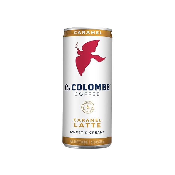 LA COLOMBE CARAMEL DRAFT LATTE – 9 FLUID OUNCE, 4 COUNT – COLD-PRESSED ESPRESSO AND FROTHED MILK + REAL CARAMEL – MADE WITH REAL INGREDIENTS – GRAB AND GO COFFEE