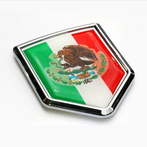 Mexico Flag Mexican Emblem Chrome Car Auto Decal Sticker