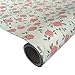 yazi PVC Wallpaper Self-Adhesive Ccontact Paper Shelf Liner Drawer Paper,Flower Wallpaper 17x78 Inches, Pink Peony