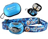 Bright LED Headlamp Flashlight and Case for Running, Camping, Kids â€“ - White, Red, Strobe Lights with Dimmer. Light & Waterproof IPX4 with Energizer AAA Batteries