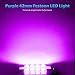 Partsam 4pcs Pink Purple 41mm 42mm Festoon 12SMD LED Light Interior Dome Map Trunk Cargo Footwell Replacement Bulb Lamp 12V 561 562 578 211-2