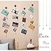 Olakee Hanging Photo Display Picture Frame Collage Picture Display Organizer with 30 Wood Clips for Wall Decor Hanging Photos Prints and Artwork