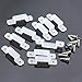 Adecorty 20 Lots Strip Light Mounting Bracket Clips with 40 Screws for SMD5050 5630 3528 2835 LED Strip Lights (12mm/0.47inch Wide Translucence Silicone)