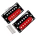 LeaningTech 1set 2 Double Coil Neck & Bridge Pickups Humbucker Fits for 6 String Electric Guitar, (Red &Black)