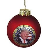 Kurt Adler C7572 President Donald Trump Glass Ball Ornament Standard